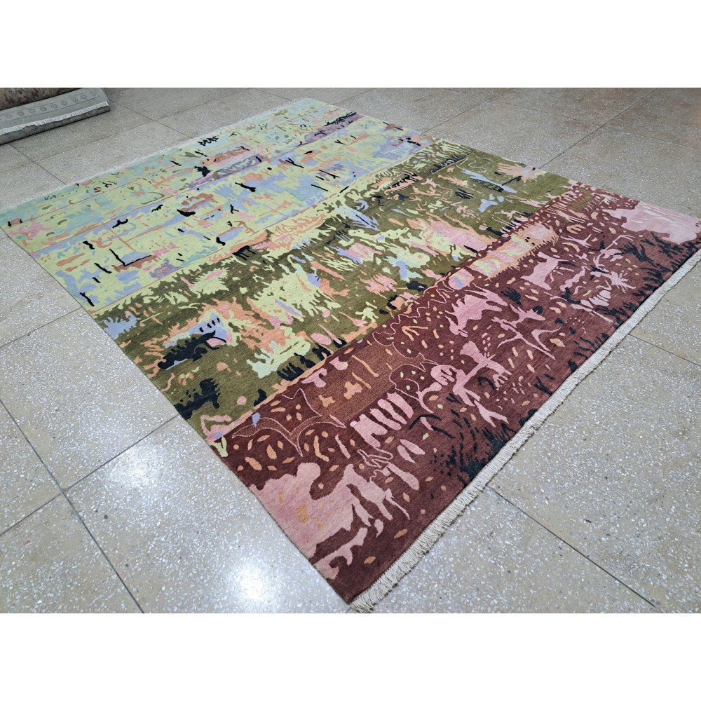 Hand-Knotted Nepalese Rug. 100% Wool & Silk Touch. Brand New Carpet. Custom Options Available Hand-Knotted Nepalese Rug. 100% Wool & Silk Touch. Brand New Carpet. Custom Options Available