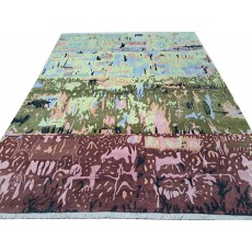 Hand-Knotted Nepalese Rug. 100% Wool & Silk Touch. Brand New Carpet. Custom Options Available