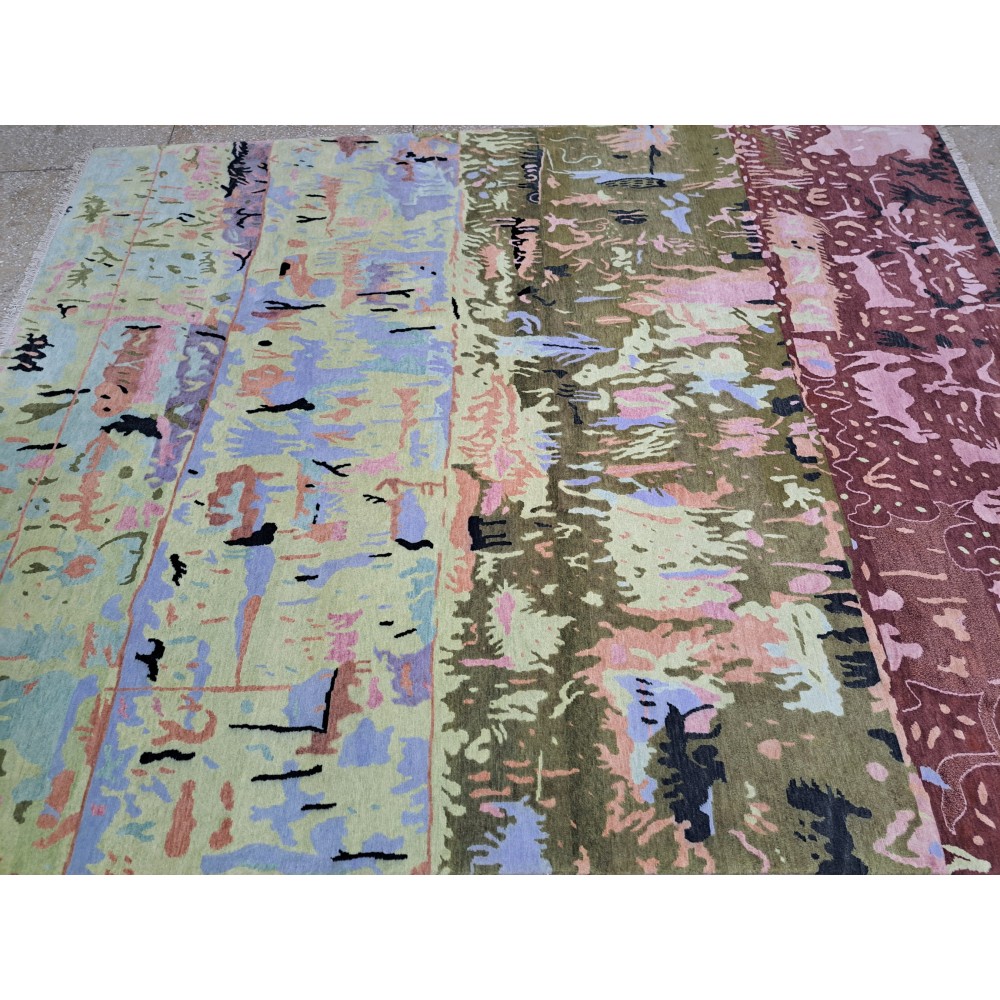 Hand-Knotted Nepalese Rug. 100% Wool & Silk Touch. Brand New Carpet. Custom Options Available Hand-Knotted Nepalese Rug. 100% Wool & Silk Touch. Brand New Carpet. Custom Options Available