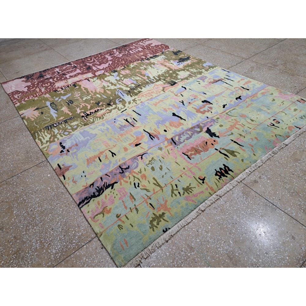 Hand-Knotted Nepalese Rug. 100% Wool & Silk Touch. Brand New Carpet. Custom Options Available Hand-Knotted Nepalese Rug. 100% Wool & Silk Touch. Brand New Carpet. Custom Options Available