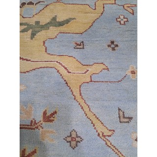 New Hand-knotted Oushak Style Rug. 100% Wool Carpet. Custom Options Available
