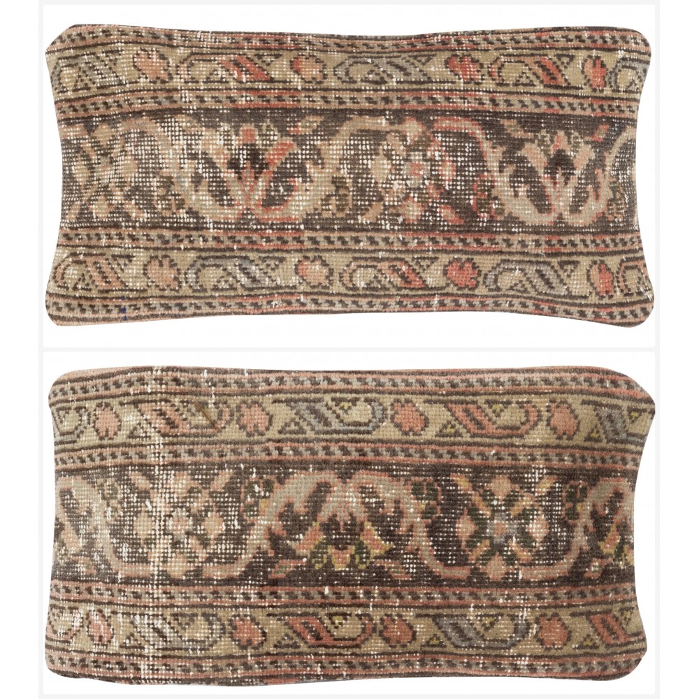 SET OF 2 - Vintage Handmade Rug Cushion Covers. Turkish Wool Pillowcases. Decorative Lumbar Pillow Covers SET OF 2 - Vintage Handmade Rug Cushion Covers. Turkish Wool Pillowcases. Decorative Lumbar Pillow Covers
