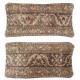 SET OF 2 - Vintage Handmade Rug Cushion Covers. Turkish Wool Pillowcases. Decorative Lumbar Pillow Covers SET OF 2 - Vintage Handmade Rug Cushion Covers. Turkish Wool Pillowcases. Decorative Lumbar Pillow Covers