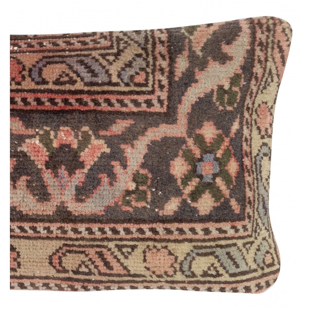 Vintage Handmade Wool Rug Cushion Cover. Rug Pillow. Turkish Lumbar Pillow Cover Vintage Handmade Wool Rug Cushion Cover. Rug Pillow. Turkish Lumbar Pillow Cover
