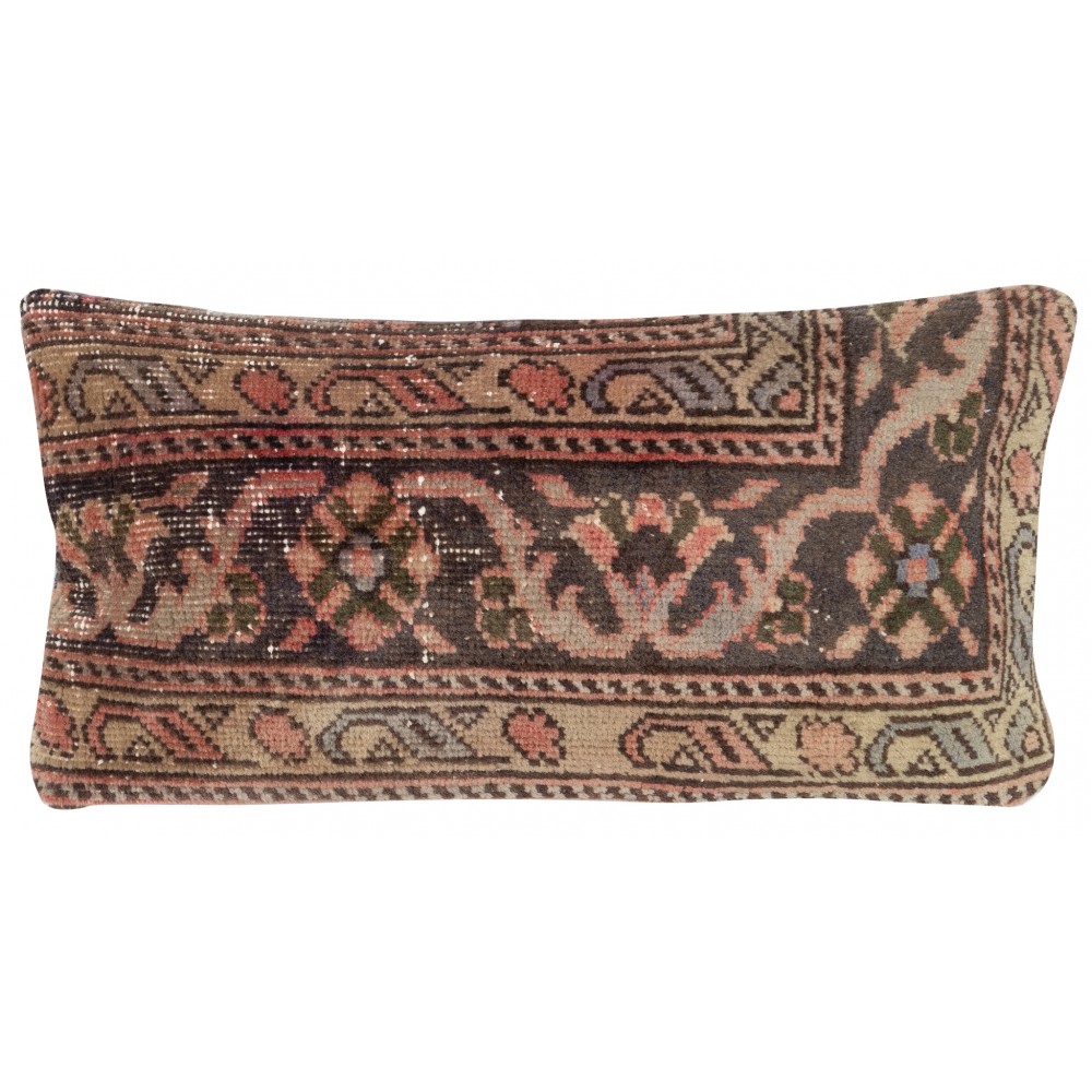 Vintage Handmade Wool Rug Cushion Cover. Rug Pillow. Turkish Lumbar Pillow Cover Vintage Handmade Wool Rug Cushion Cover. Rug Pillow. Turkish Lumbar Pillow Cover