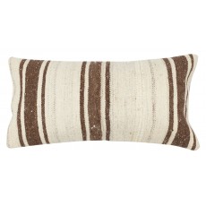 Vintage Kilim Lumbar Pillow Cover. Hand-Woven Cushion Cover. Turkish Accent Pillow. Hemp Throw Pillow Cover