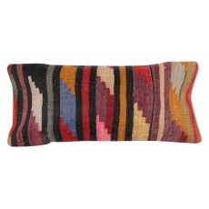 Hand-Woven Kilim Cushion Cover. Vintage Lumbar Pillow Cover. Rustic Accent Pillow. Turkish Throw Pillow Cover