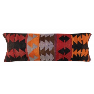 Vintage Kilim Cushion Cover. Hand-Woven Pillowcase. Turkish Lumbar Pillow Cover. Bohemian Throw Pillow Cover