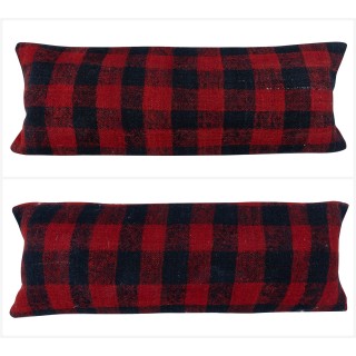 SET OF 2 - Hand-Woven Kilim Cushion Covers. Vintage Lumbar Pillow Covers. Turkish Accent Pillows. A pair of Lace Pillow Covers
