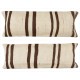 SET OF 2 - Hand-Woven Kilim Cushion Covers. Vintage Hemp Throw Pillows. Turkish Lace Pillows. A pair of Lumbar Pillow Covers