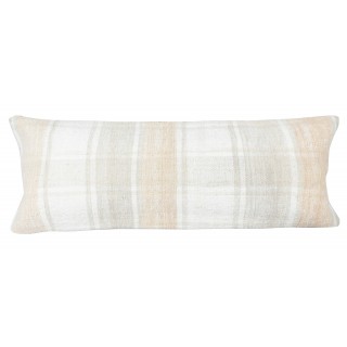 Natural Hemp Cushion Cover. Vintage Kilim Pillowcase. Farmhouse decor Accent Pillow. Handwoven Lumbar Pillow Cover