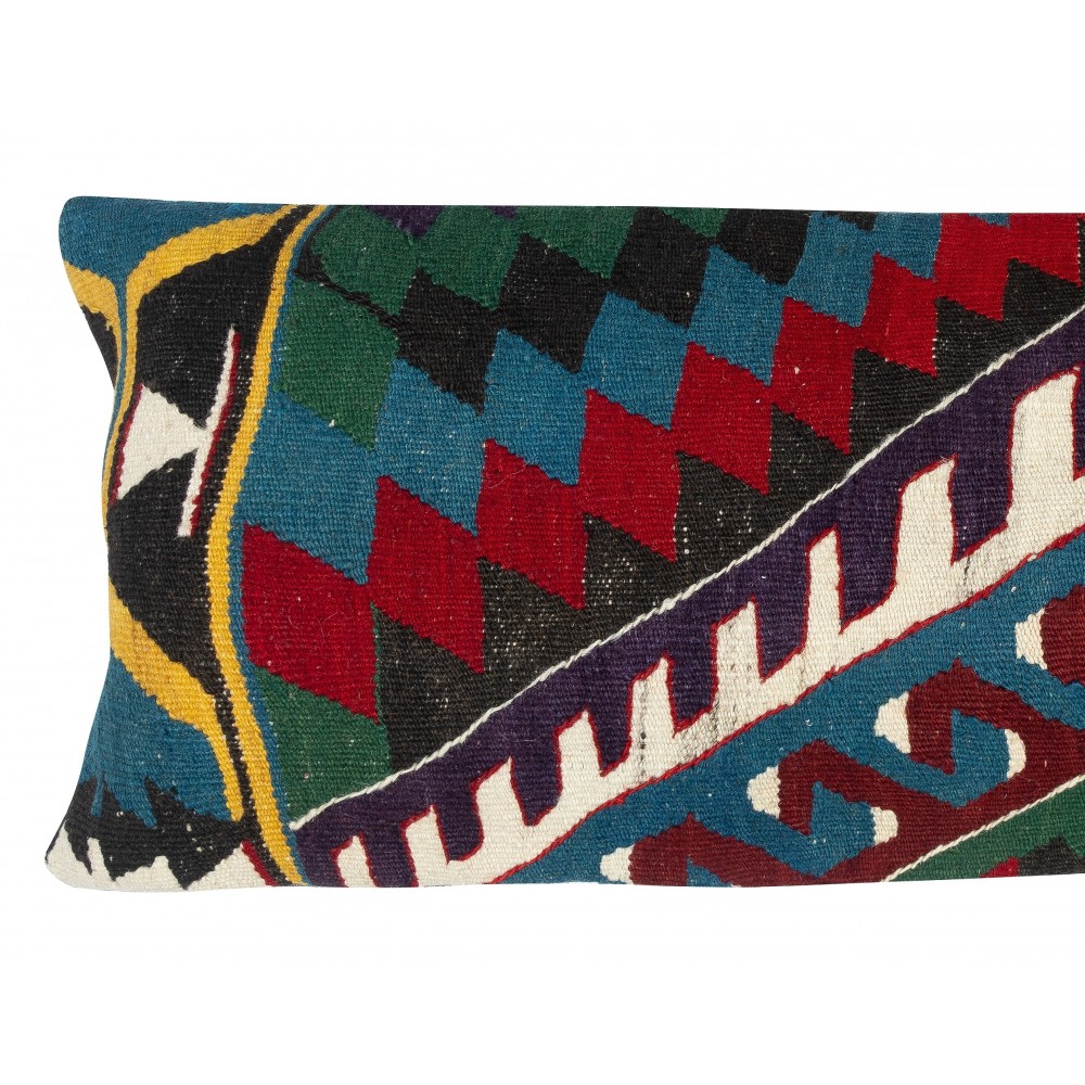 Vintage Cushion Cover. Hand-Woven Kilim Pillowcase. Turkish Accent Pillow. Bohemian Lumbar Pillow Cover Vintage Cushion Cover. Hand-Woven Kilim Pillowcase. Turkish Accent Pillow. Bohemian Lumbar Pillow Cover