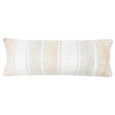 Natural Hemp Cushion Cover. Vintage Kilim Pillowcase. Rustic Accent Pillow. Handwoven Lumbar Pillow Cover