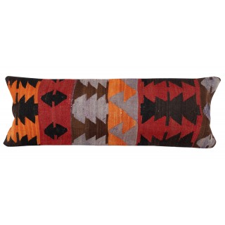 Hand-Woven Kilim Cushion Cover. Vintage Pillowcase. Turkish Lace Pillow. Traditional Accent Pillow. Lumbar Pillow Cover
