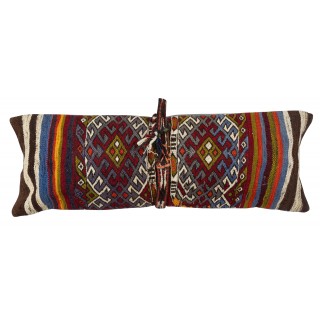 Hand-Woven Kilim Cushion Cover. Vintage Pillowcase. Rustic Accent Pillow. Turkish Throw Pillow Cover. Lumbar Pillow Cover