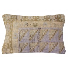 Vintage Turkish Wool Rug Cushion Cover. Rug Pillow. Boho Home Decor. Handmade Lumbar Pillow Cover