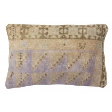 Vintage Turkish Wool Rug Cushion Cover. Rug Pillow. Boho Accent Pillow Cover. Handmade Lace Pillow