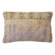 Vintage Turkish Wool Rug Cushion Cover. Rug Pillow. Boho Accent Pillow Cover. Handmade Lace Pillow