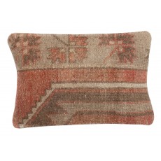 Vintage Wool Cushion Cover. Handknotted Rug Pillow. Ethnic Home Decor. Turkish Throw Pillow