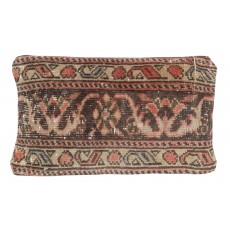 Handknotted Turkish Wool Cushion Cover. Rug Throw Pillow. Home Gift. Vintage Toss Pillow