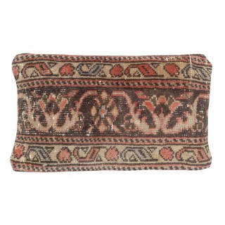 Handknotted Turkish Wool Cushion Cover. Rug Throw Pillow. Home Gift. Vintage Toss Pillow