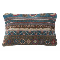 Handmade Turkish Wool Rug Cushion Cover. Bohemian Home Decor. Vintage Toss Pillow Cover