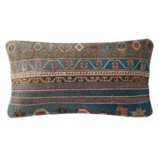 Rustic Turkish Cushion Cover. Handmade Wool Rug Pillow. Bohemian Style Toss Pillow. Vintage Lumbar Pillow Cover
