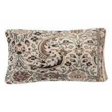 Vintage Rug Pillowcase. Handknotted Wool Rug Cushion Cover. Turkish Toss Pillow. Handmade Lumbar Pillow Cover