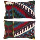 SET OF 2 - Hand-Woven Kilim Cushion Covers. Vintage Throw Pillows. Turkish Accent Pillows. A pair of Lace Pillow Covers SET OF 2 - Hand-Woven Kilim Cushion Covers. Vintage Throw Pillows. Turkish Accent Pillows. A pair of Lace Pillow Covers