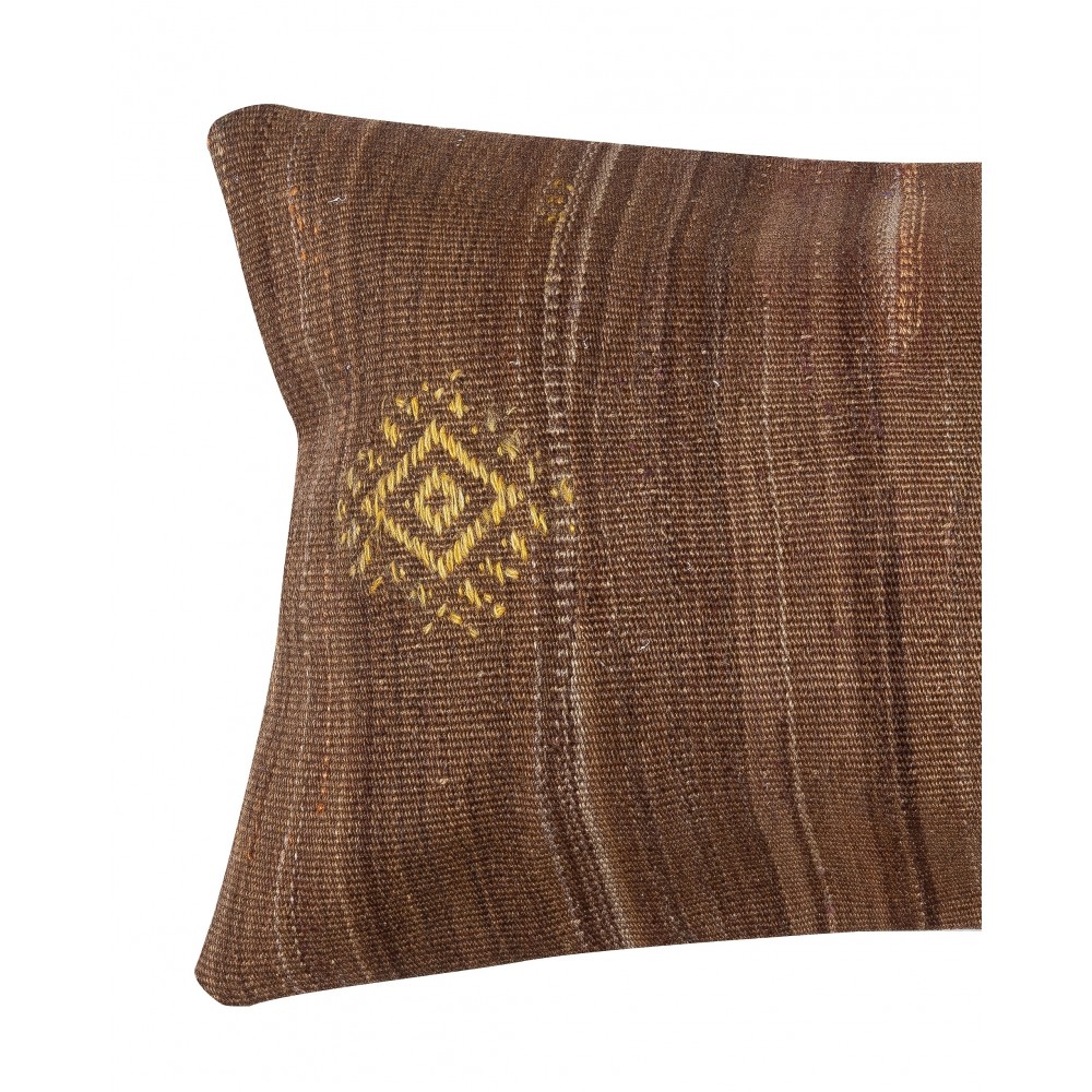 Vintage Kilim Cushion Cover. Hand-Woven Pillowcase. Turkish Accent Pillow. Bohemian Throw Pillow Cover