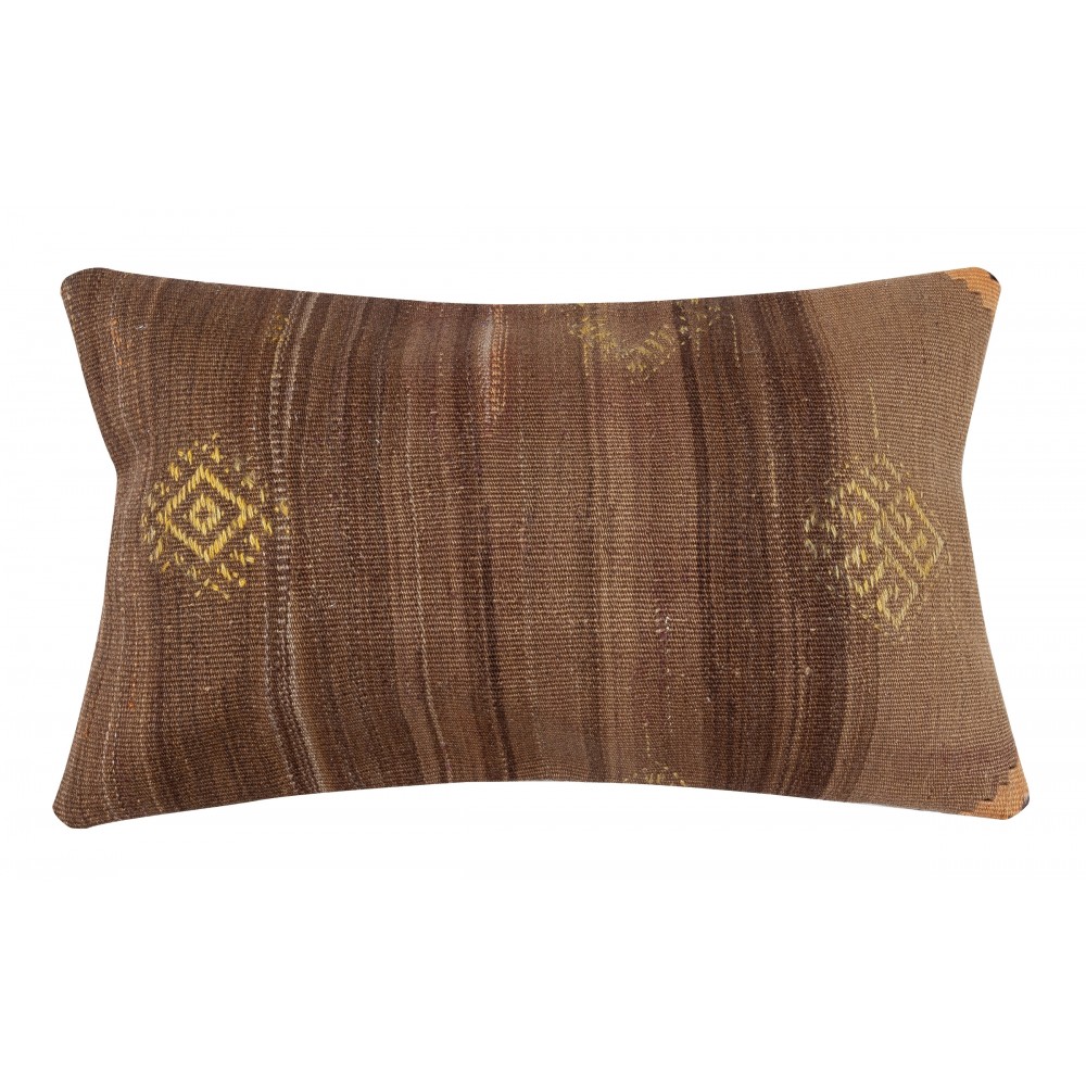 Vintage Kilim Cushion Cover. Hand-Woven Pillowcase. Turkish Accent Pillow. Bohemian Throw Pillow Cover