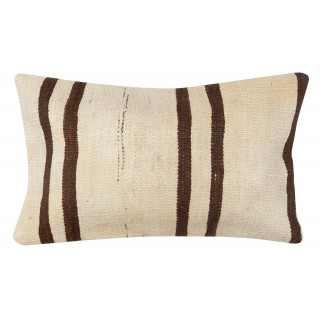 Vintage Kilim Cushion Cover. Hand-Woven Pillowcase. Turkish Accent Pillow. Hemp Throw Pillow Cover