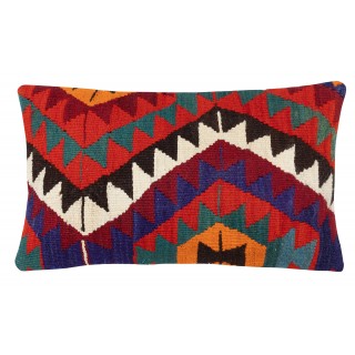 Hand-Woven Kilim Cushion Cover. Vintage Pillowcase. Rustic Accent Pillow. Turkish Throw Pillow Cover