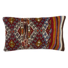Vintage Cushion Cover. Hand-Woven Kilim Pillowcase. Turkish Accent Pillow. Bohemian Throw Pillow Cover