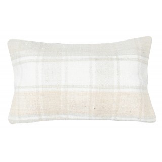 Natural Hemp Cushion Cover. Vintage Kilim Pillowcase. Farmhouse decor Accent Pillow. Handwoven Lace Pillow