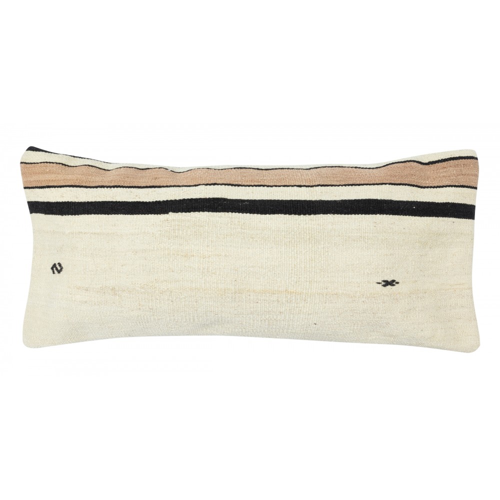 Vintage Kilim Cushion Cover. Hand-Made Lace Pillow. Turkish Accent Pillow. Hemp Throw Pillow Cover. Lumbar Pillow Cover