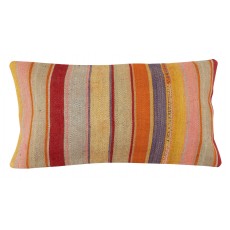 Vintage Kilim Lumbar Pillow Cover. Hand-Woven Cushion Covers. Turkish Accent Pillow. Authentic Throw Pillow Cover