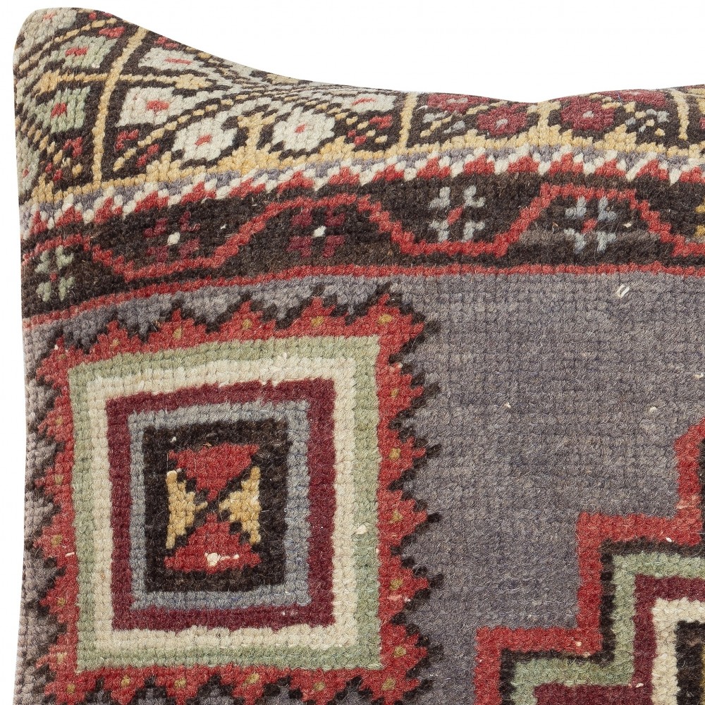 Vintage Rug Pillowcase. Handknotted Wool Rug Cushion Cover. Turkish Toss Pillow Vintage Rug Pillowcase. Handknotted Wool Rug Cushion Cover. Turkish Toss Pillow