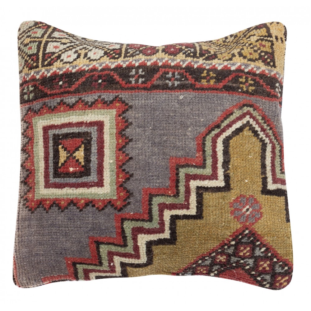 Vintage Rug Pillowcase. Handknotted Wool Rug Cushion Cover. Turkish Toss Pillow Vintage Rug Pillowcase. Handknotted Wool Rug Cushion Cover. Turkish Toss Pillow
