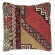Vintage Turkish Wool Cushion Cover. Handknotted Rug Pillow. Rustic Throw Pillow Vintage Turkish Wool Cushion Cover. Handknotted Rug Pillow. Rustic Throw Pillow