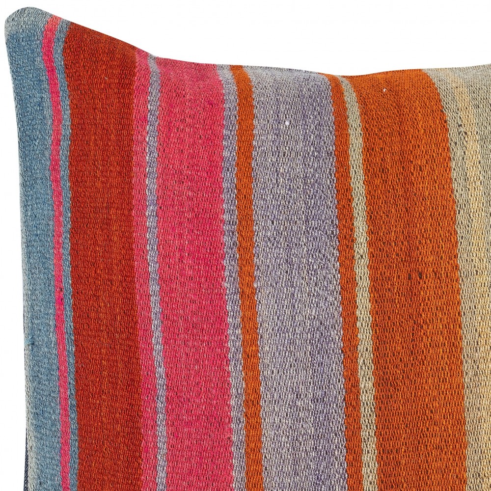 Hand-Woven Kilim Cushion Cover. Vintage Pillowcase. Turkish Lace Pillow. Traditional Accent Pillow