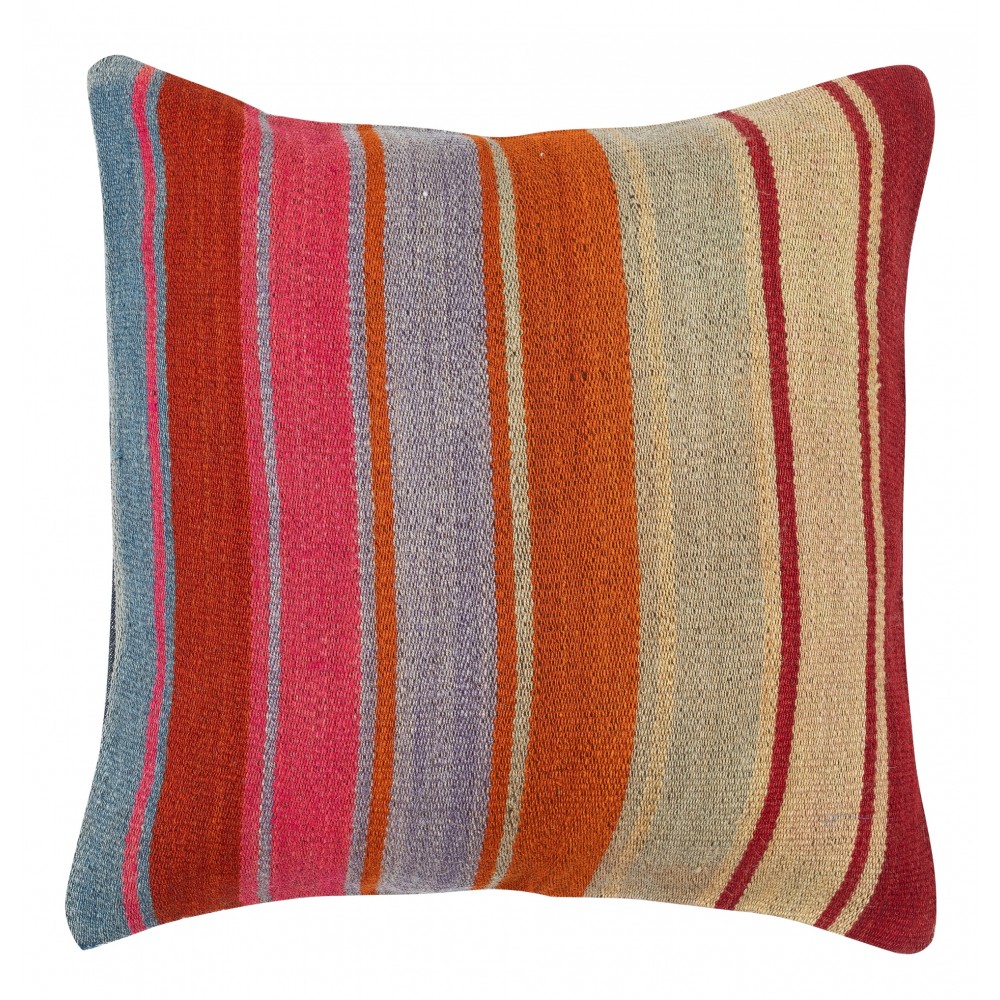 Hand-Woven Kilim Cushion Cover. Vintage Pillowcase. Turkish Lace Pillow. Traditional Accent Pillow