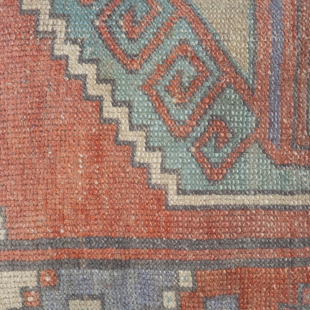 Handknotted Turkish Wool Cushion Cover. Rug Throw Pillow. Home Gift. Vintage Toss Pillow