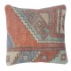 Handknotted Turkish Wool Cushion Cover. Rug Throw Pillow. Home Gift. Vintage Toss Pillow