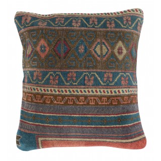 Handmade Turkish Wool Cushion Cover. Handmade Rug Pillow. Rustic Throw Pillow