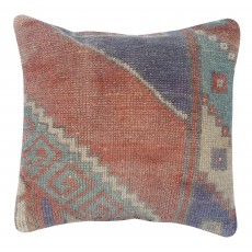 Traditional Turkish Wool Cushion Cover. Handmade Rug Throw Pillow. Home Gift. Accent Pillow Cover
