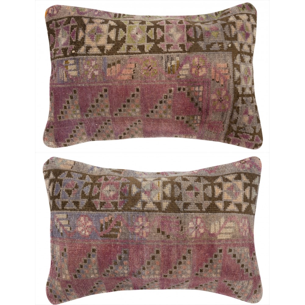 SET OF 2 - Vintage Turkish Wool Cushion Covers. Handmade Rug Pillowcases. Farmhouse Decor Throw Pillow Covers SET OF 2 - Vintage Turkish Wool Cushion Covers. Handmade Rug Pillowcases. Farmhouse Decor Throw Pillow Covers