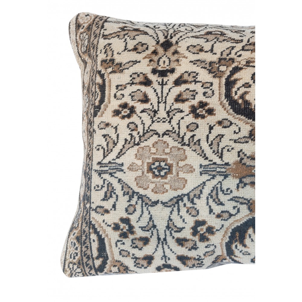 Vintage Handmade Turkish Wool Rug Cushion Cover. Rug Pillow. Boho Home Decor