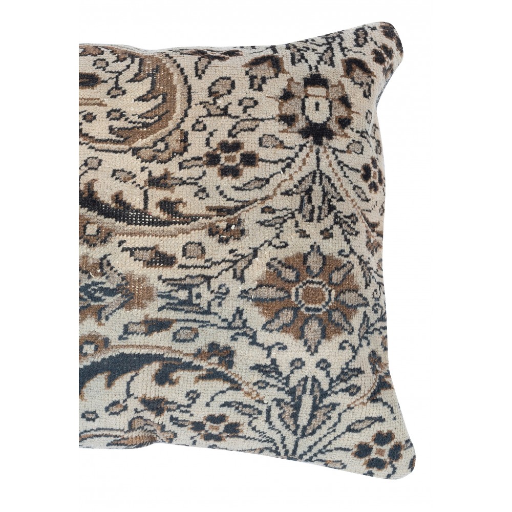 Vintage Handmade Turkish Wool Rug Cushion Cover. Rug Pillow. Boho Home Decor