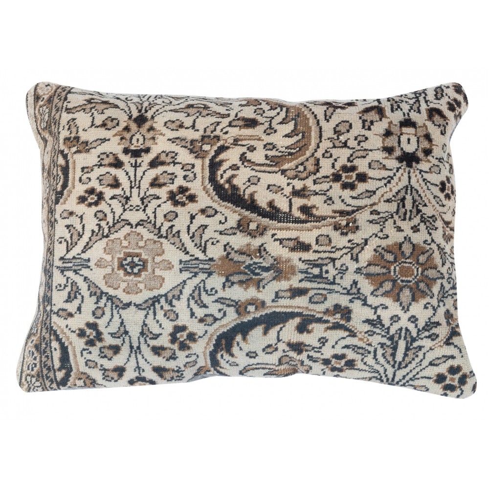 Vintage Handmade Turkish Wool Rug Cushion Cover. Rug Pillow. Boho Home Decor